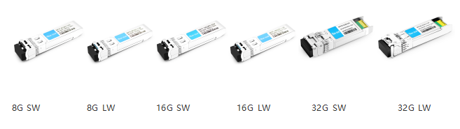 Types d'émetteurs-récepteurs Fibre Channel