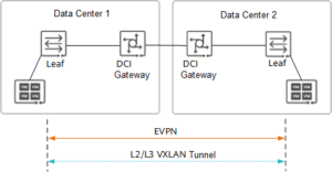 종단 간 VXLAN 터널의 개략도