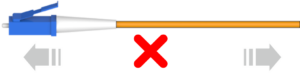 Do not pull the optical fiber forcibly.
