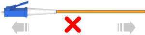 Do not pull the optical fiber forcibly.