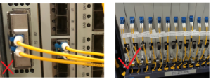 When connecting optical fibers, do not pull too tightly