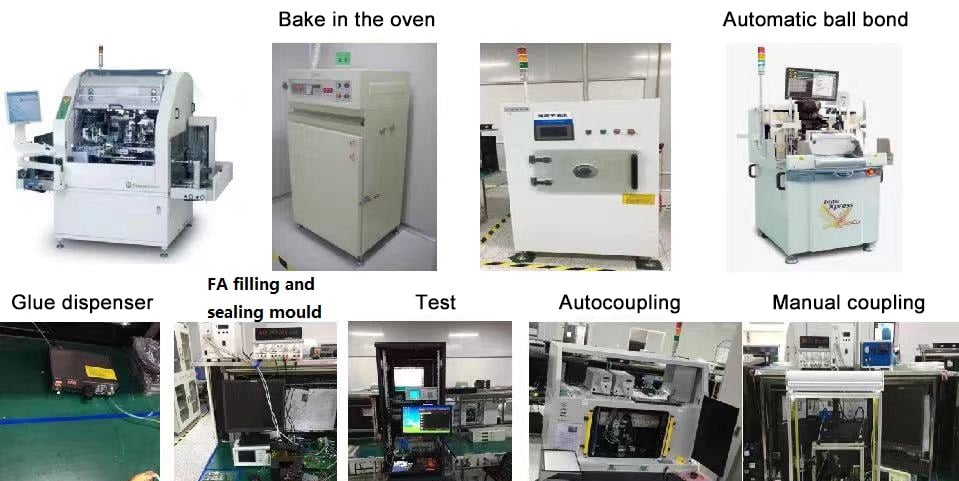 ファイバーモールの COB プロセス機器一式