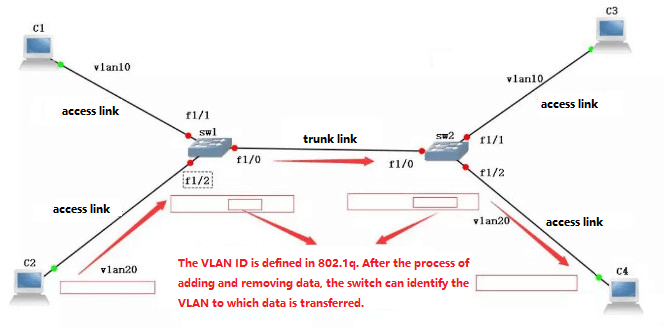 ポリシーごとに VLAN を分割する