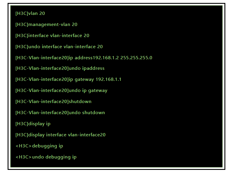 Configuration IP du commutateur