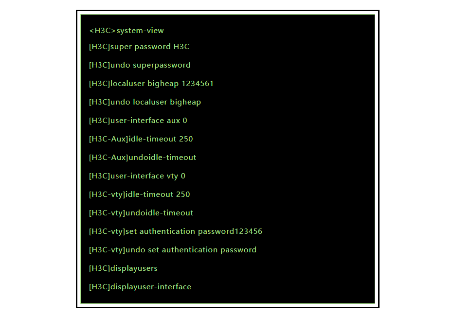 Configuração do usuário