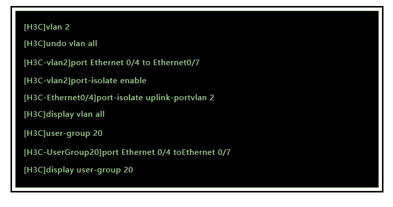 VLAN configuration