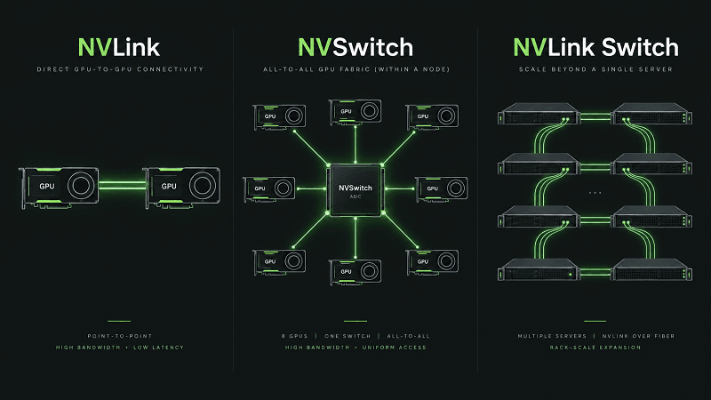 NVLink, NVSwitch, and NVLink Switch