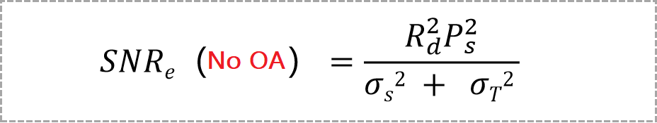 no optical amplifier