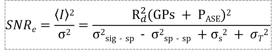 signal-to-noise ratio SNRe