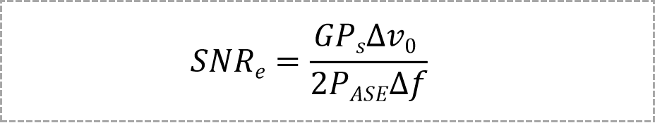 the electrical signal-to-noise ratio SNRe