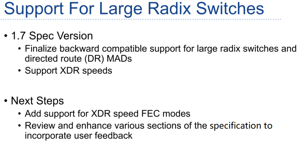 Unterstützung für großen Radix-Switch