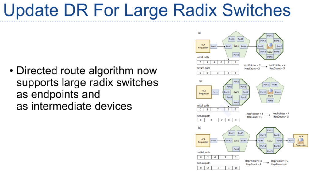 update dr for large radix switches