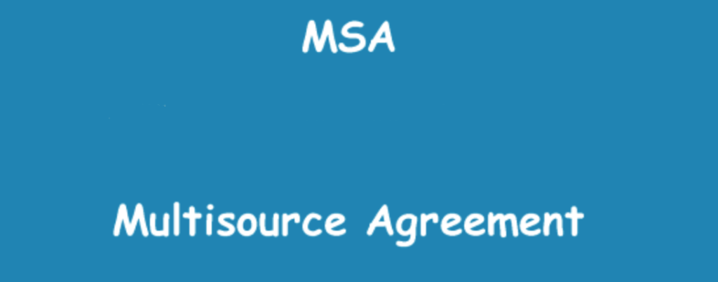 MSA(멀티소스 계약)