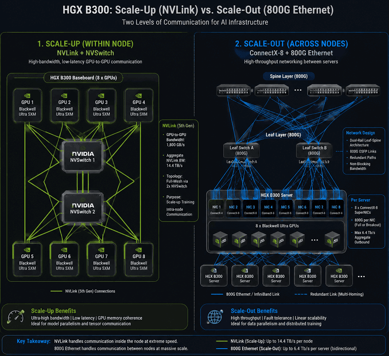 NVLink vs Ethernet Network Comparison