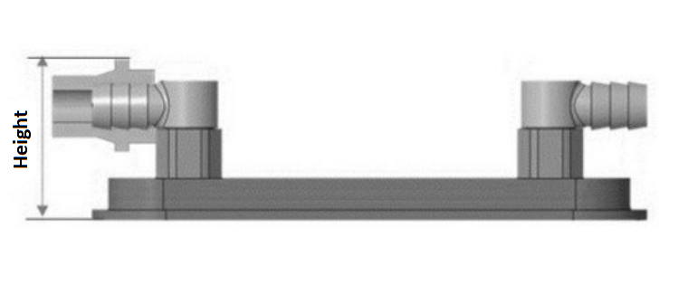 Cold plate height must fit the product chassis