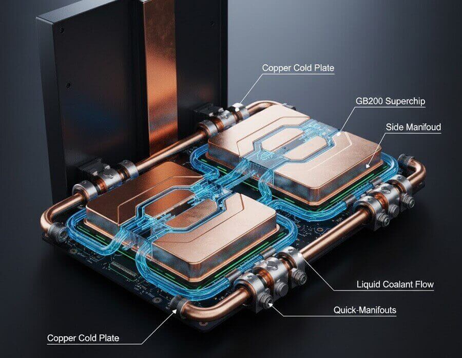 a 1U-thin compute tray for the GB200 NVL72 rack