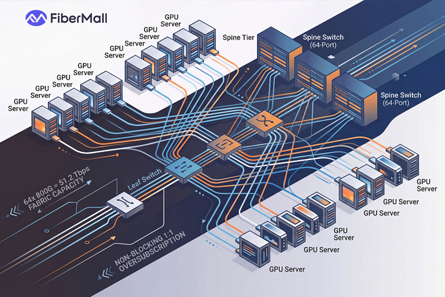Gpu Using Fiber OSFP AI 네트워킹: 분산 학습을 위한 GPU 클러스터 아키텍처 설계 - fibermall.com