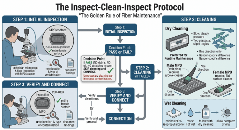 MPO Connector Cleaning and Testing: Complete Data Center Guide