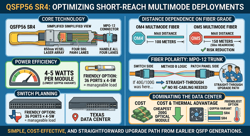 QSFP56 SR4 — Short-Reach Multimode