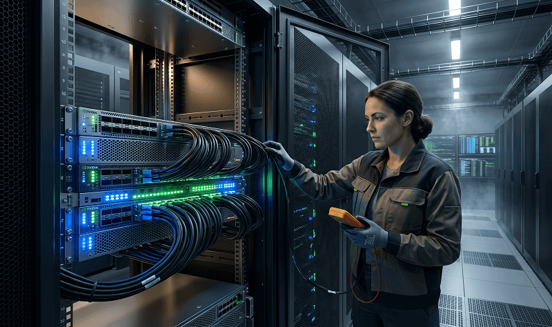 The rack was empty except for the PDU