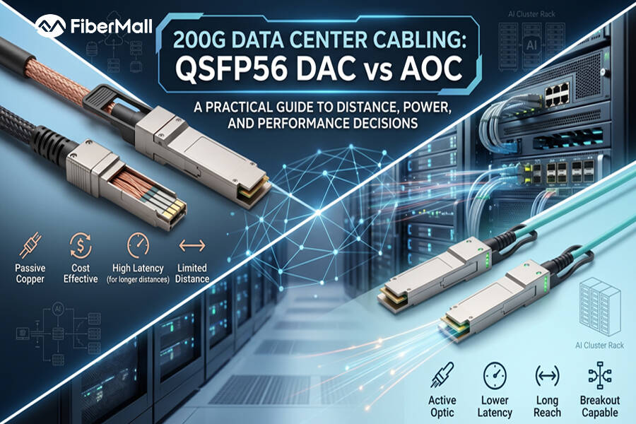QSFP56 DAC vs AOC: 200G Data Center Cabling Selection Guide