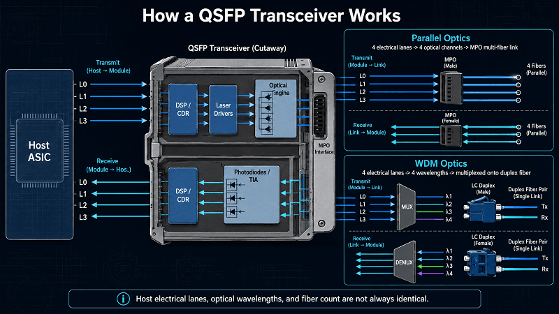 How Does a QSFP Transceiver Work