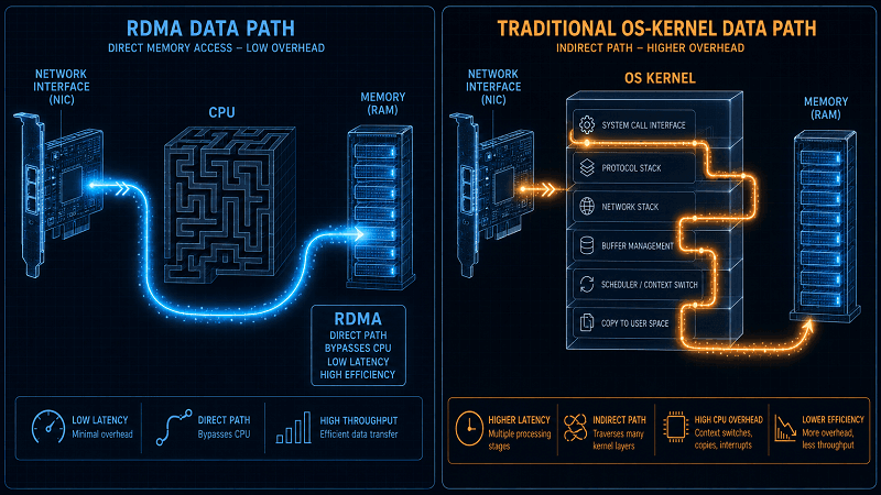 Transport Layer Queue Pairs, RDMA, and Kernel Bypass