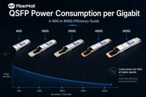 qsfp power consumption per gigabit