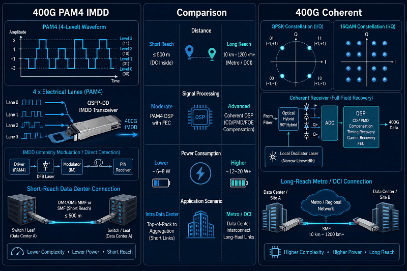 3. Coherent vs PAM4 for 400G Short Reach