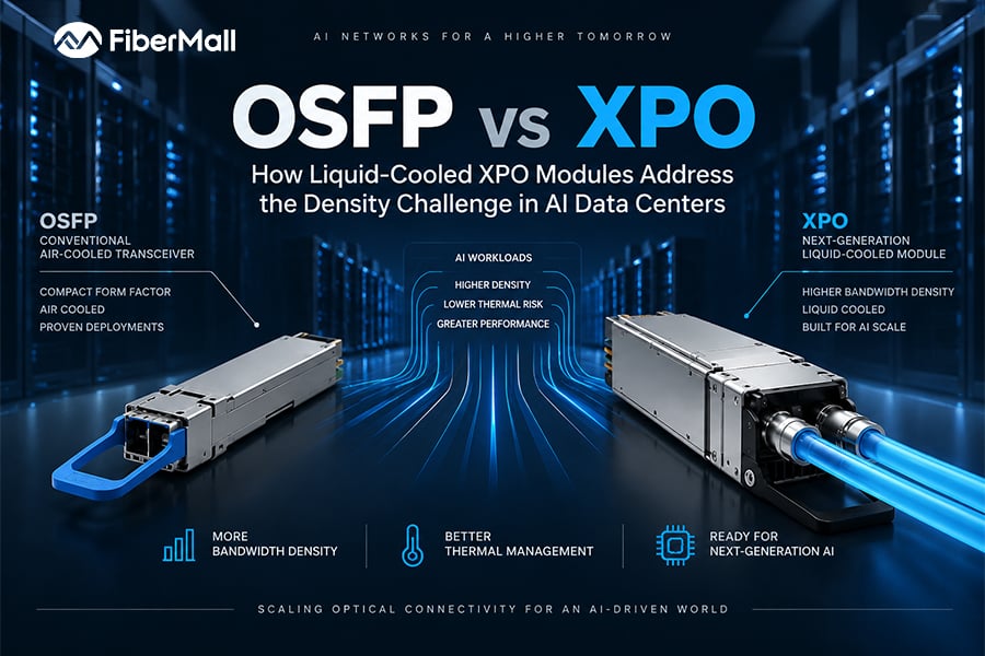 OSFP vs XPO: How Liquid-Cooled XPO Modules Address the Density Challenge in AI Data Centers