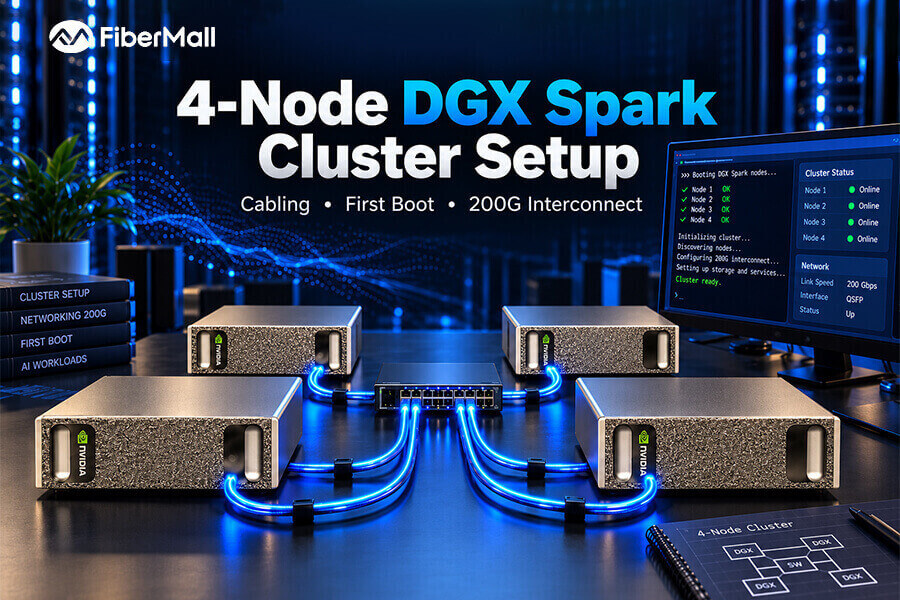 4-Node DGX Spark Cluster Setup: From Hardware BOM and Cabling to First Boot and 200G Interconnect