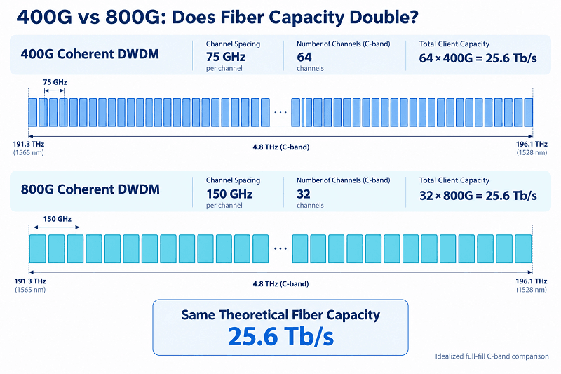 400G vs 800G Fiber Capacity