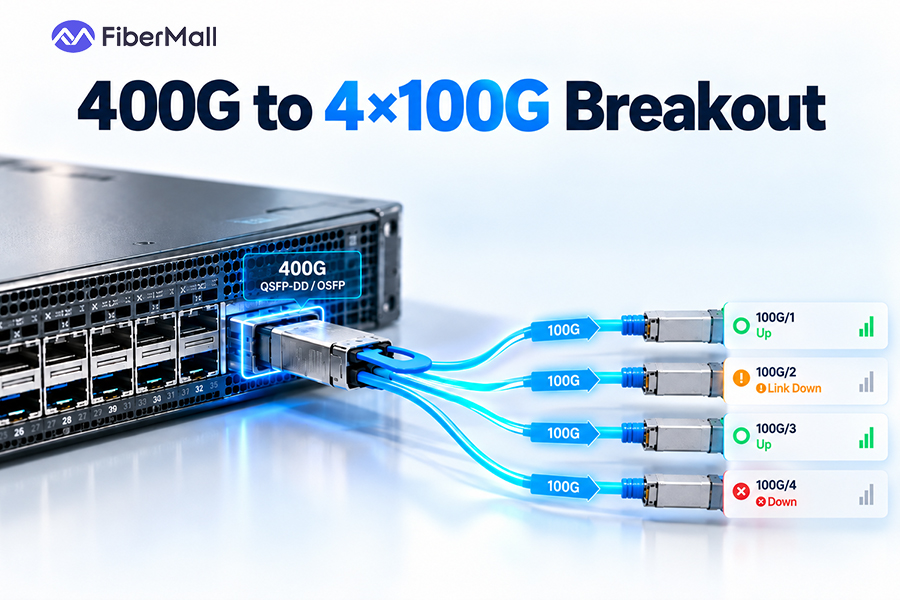 400G to 4×100G Breakout: Why Sub-Ports Stay Down — and How to Fix Them