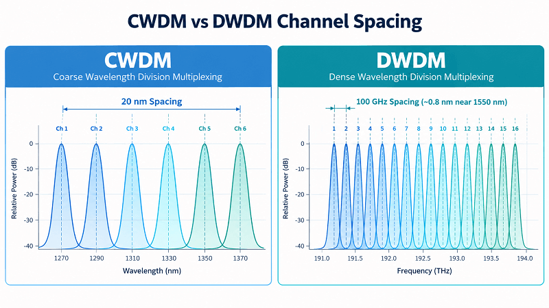 DWDM vs CWDM The Core Difference