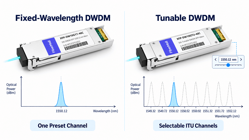 Fixed-Wavelength vs Tunable DWDM Transceivers