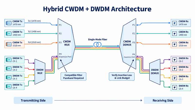 How Hybrid CWDM and DWDM Works