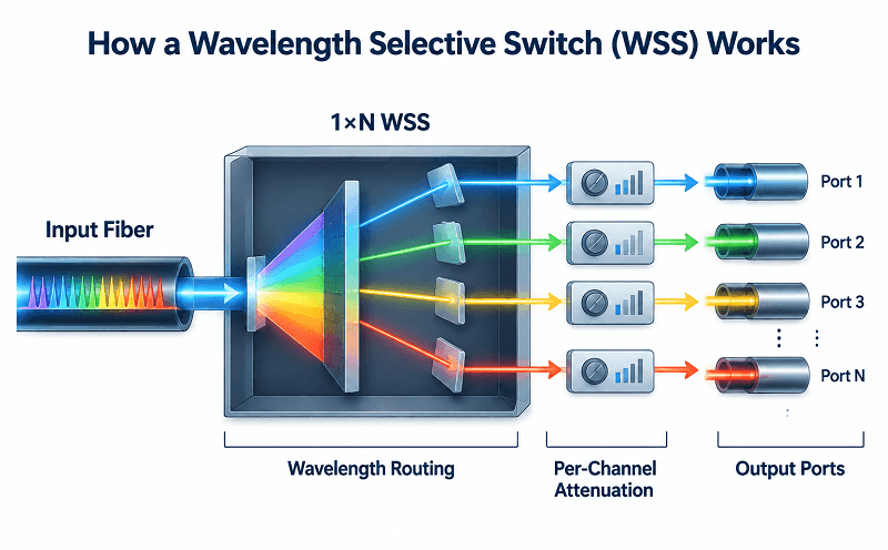 How a WSS Routes Individual Wavelengths