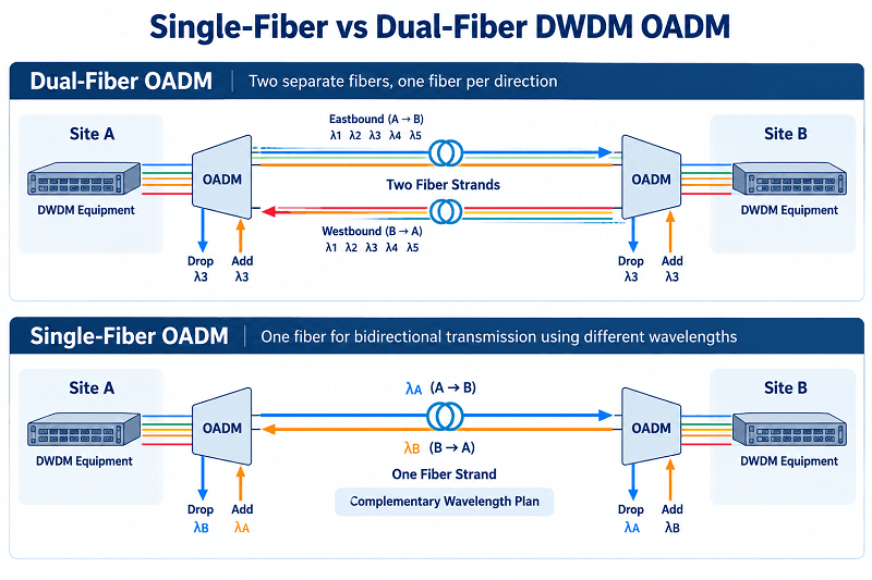 Single-Fiber vs Dual-Fiber OADM