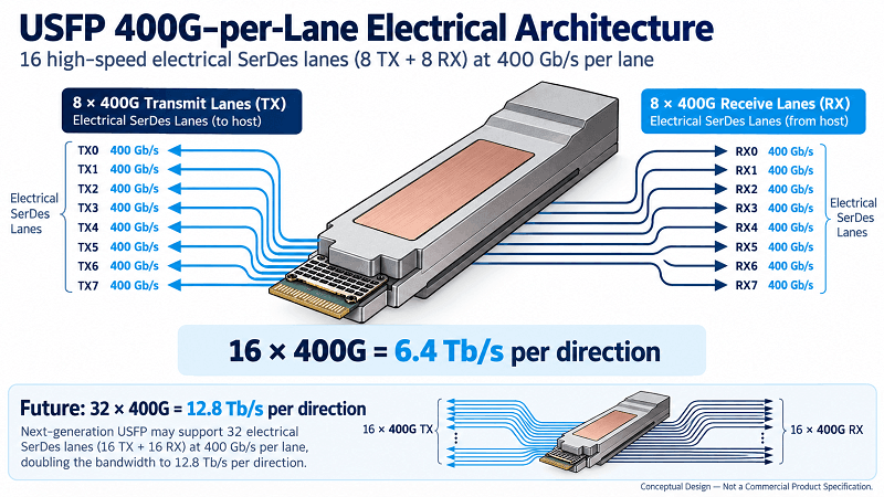 USFP 400G-per-Lane Architecture