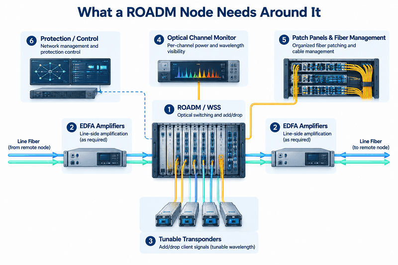 What a ROADM Node Needs Around It