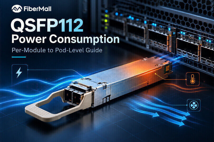 Consumo de energia do QSFP112: Guia por módulo até o nível do pod