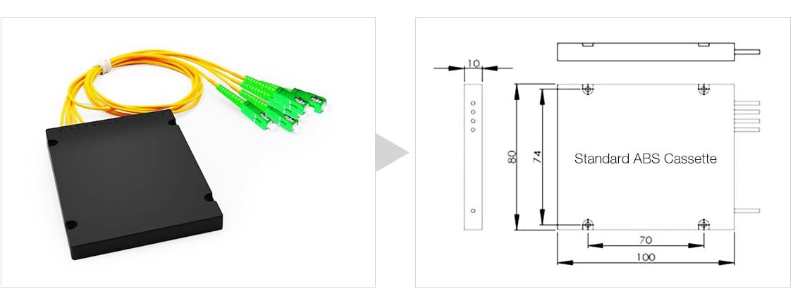 1x8 PLC Fiber Splitter, Standard LGX Cassette, SC/APC SM