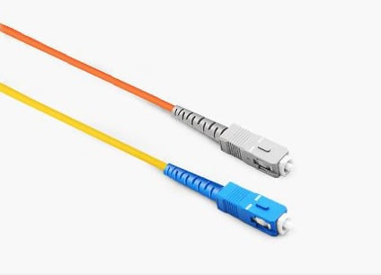 LC APC to ST APC Duplex OS2 SM PVC Fiber Optic Cable 2m | FiberMall