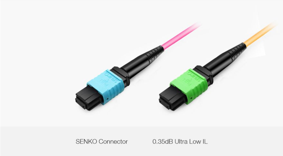 12 Fibers Low IL OS2 MPO Trunk Cable LSZH 5m | FiberMall