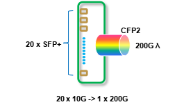 200G Muxponder Service Card, 2 Slot SFP+ to CFP2 | FiberMall