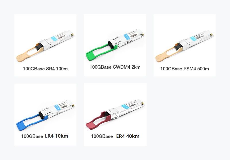 100 جرام QSFP28 SR4 ، CWDM4 ، PSM4 ، LR4 ، ER4