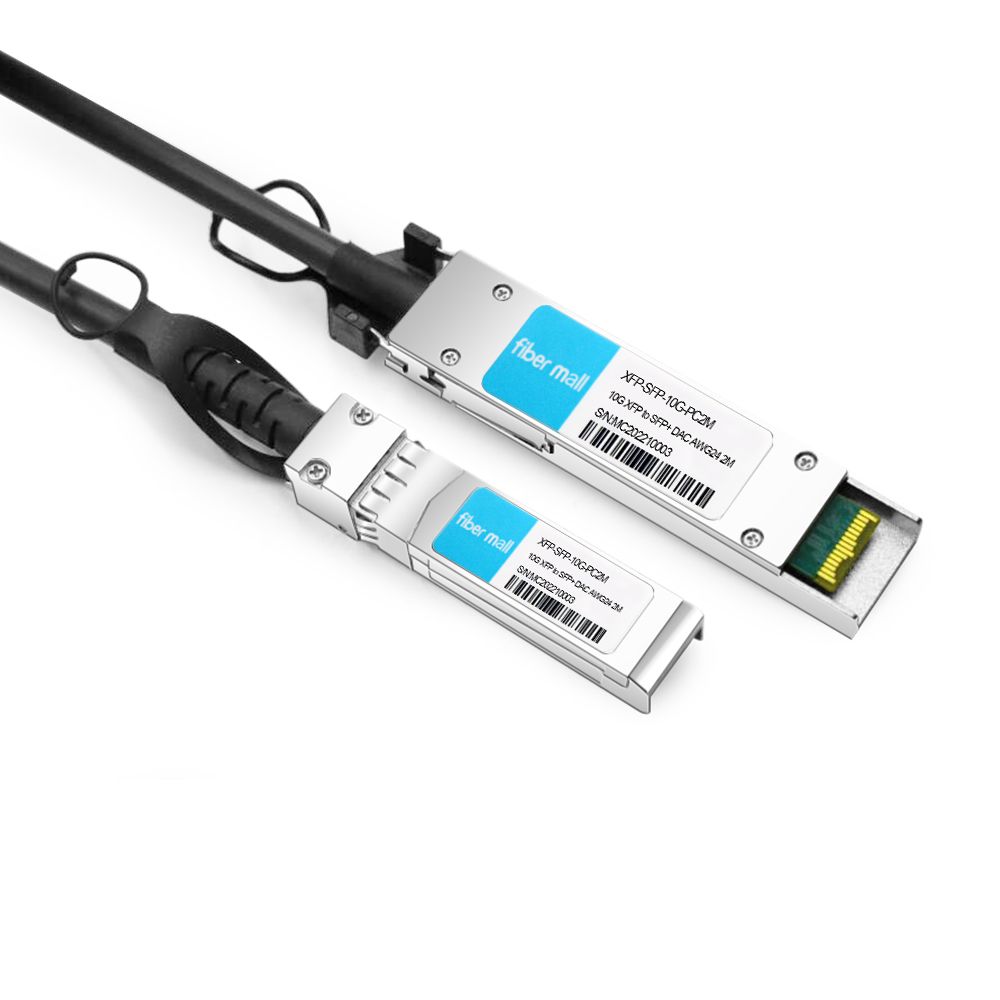 FiberMall 10G XFP to SFP+ Direct Attach Copper Passive Cable 2m