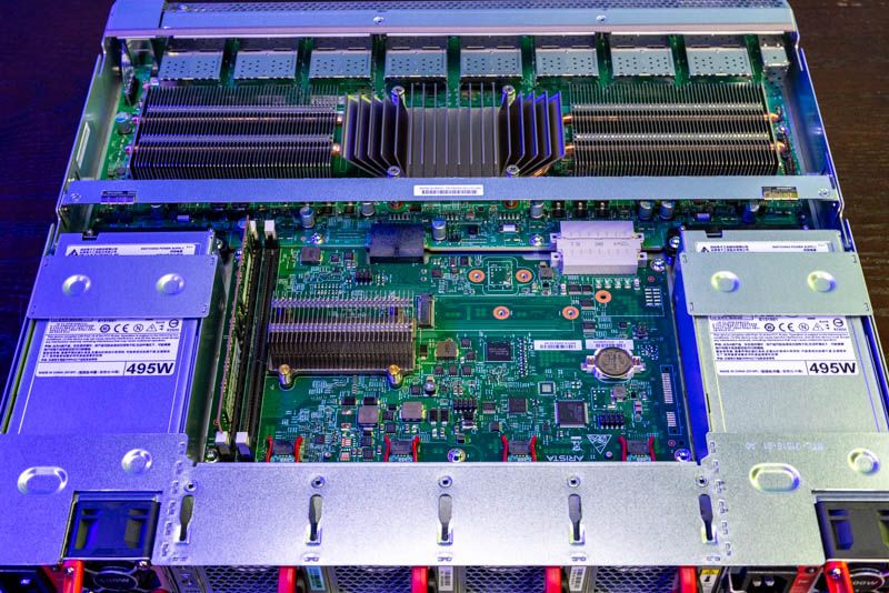Arista 7060CX 32S Rear Internal With Fans And PSUs
