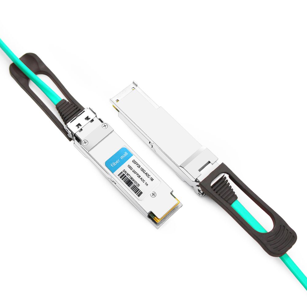 FiberMall 100G QSFP28 auf QSFP28 AOC Kabel 1m