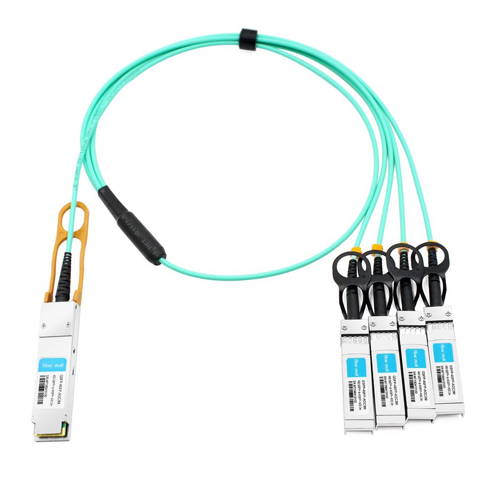 Cisco QSFP-4X10G-AOC1M Compatible 1m (3ft) 40G QSFP+ to Four 10G SFP+ Active Optical Breakout Cable